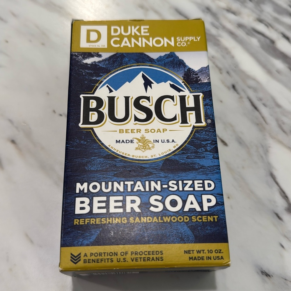 Duke Canon Busch Beer Soap Refreshing Sandalwood Scent NIB